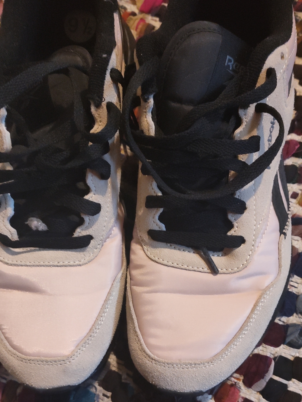 Reebok Pink, Black and Gray Low-Top Sneakers